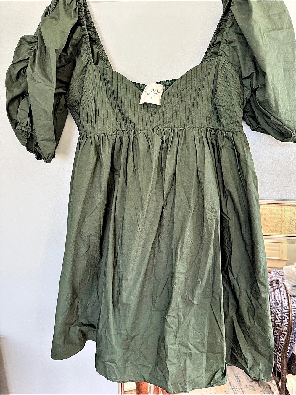 Hyacinth House Sasha Mini Dress Green Small Like New